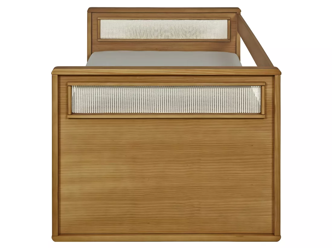 Pack lit banquette gigogne avec matelas 90x190 cm bois massif bois COBI