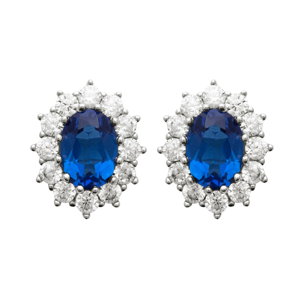 Boucles d'oreilles puces Brillaxis marquise argent