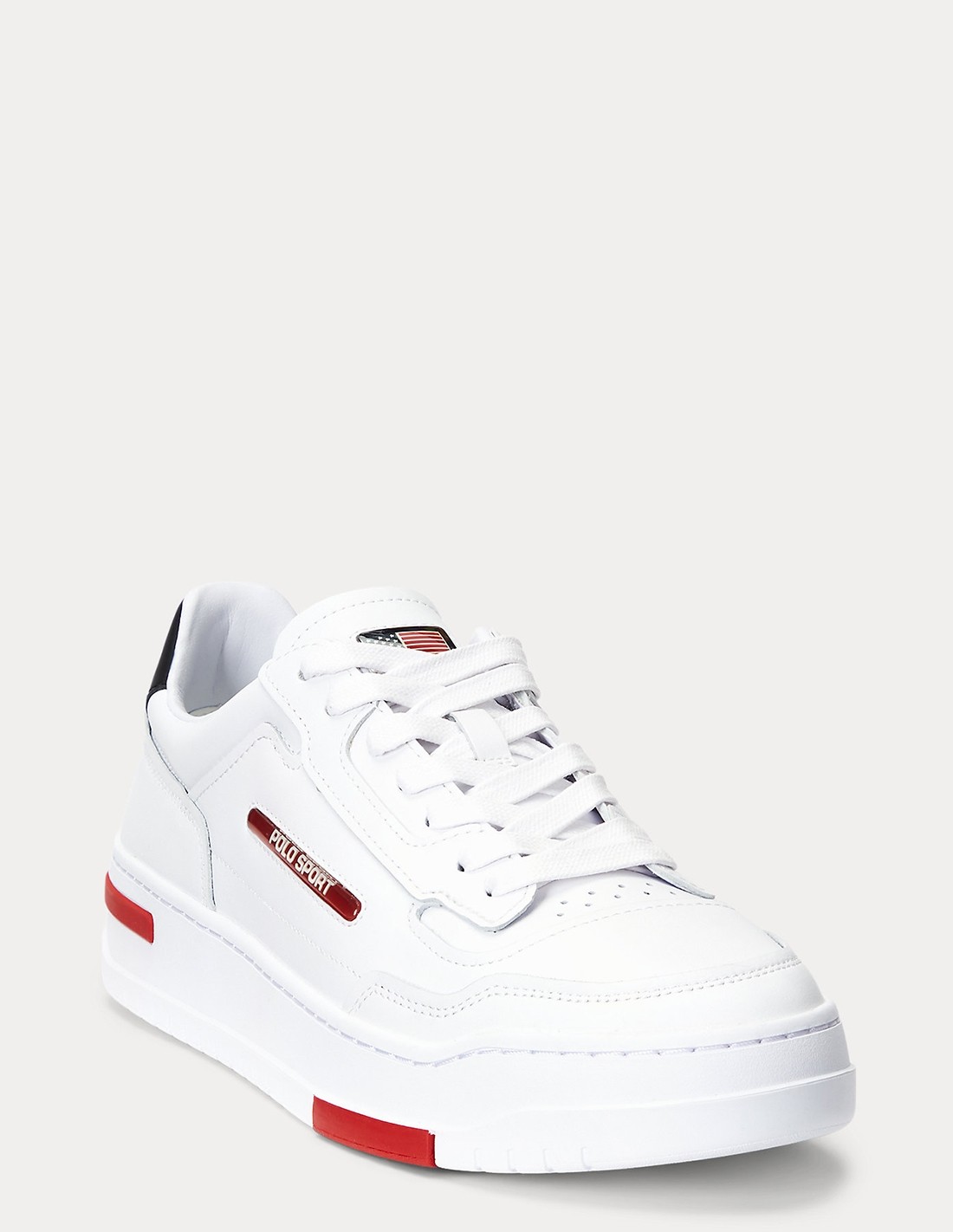 ralph lauren Baskets de ville Homme PS300 Cuir Blanc/Rouge