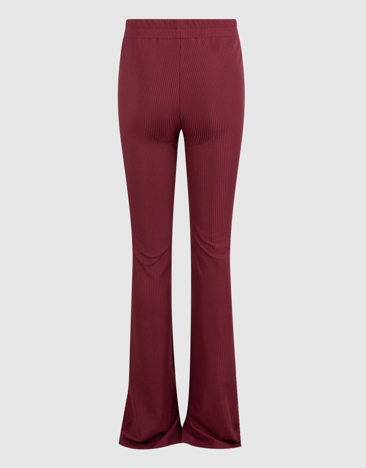 Rib Flared Fit Legging Donkerrood