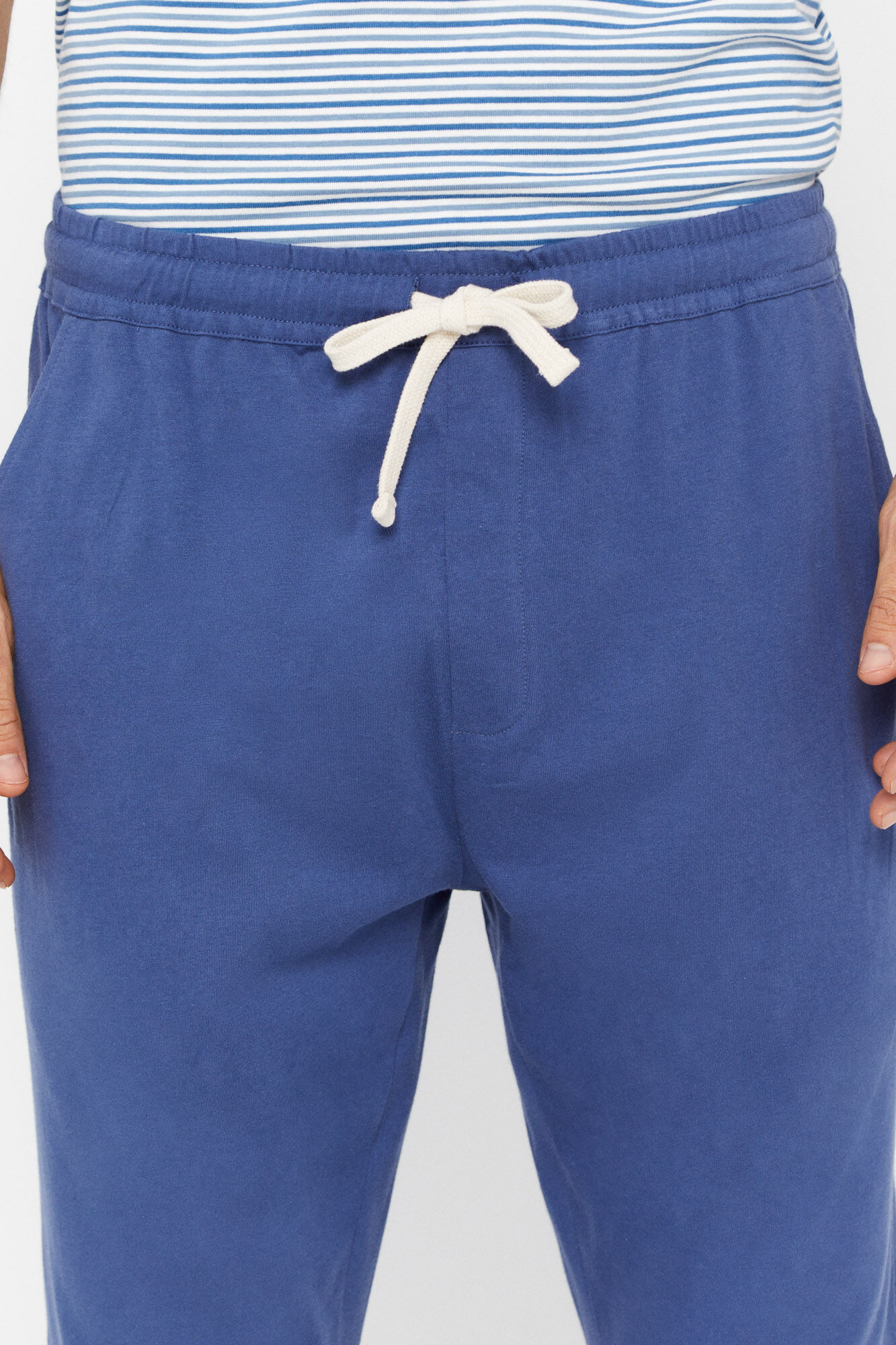 Conjunto de pijama de malha - Azul