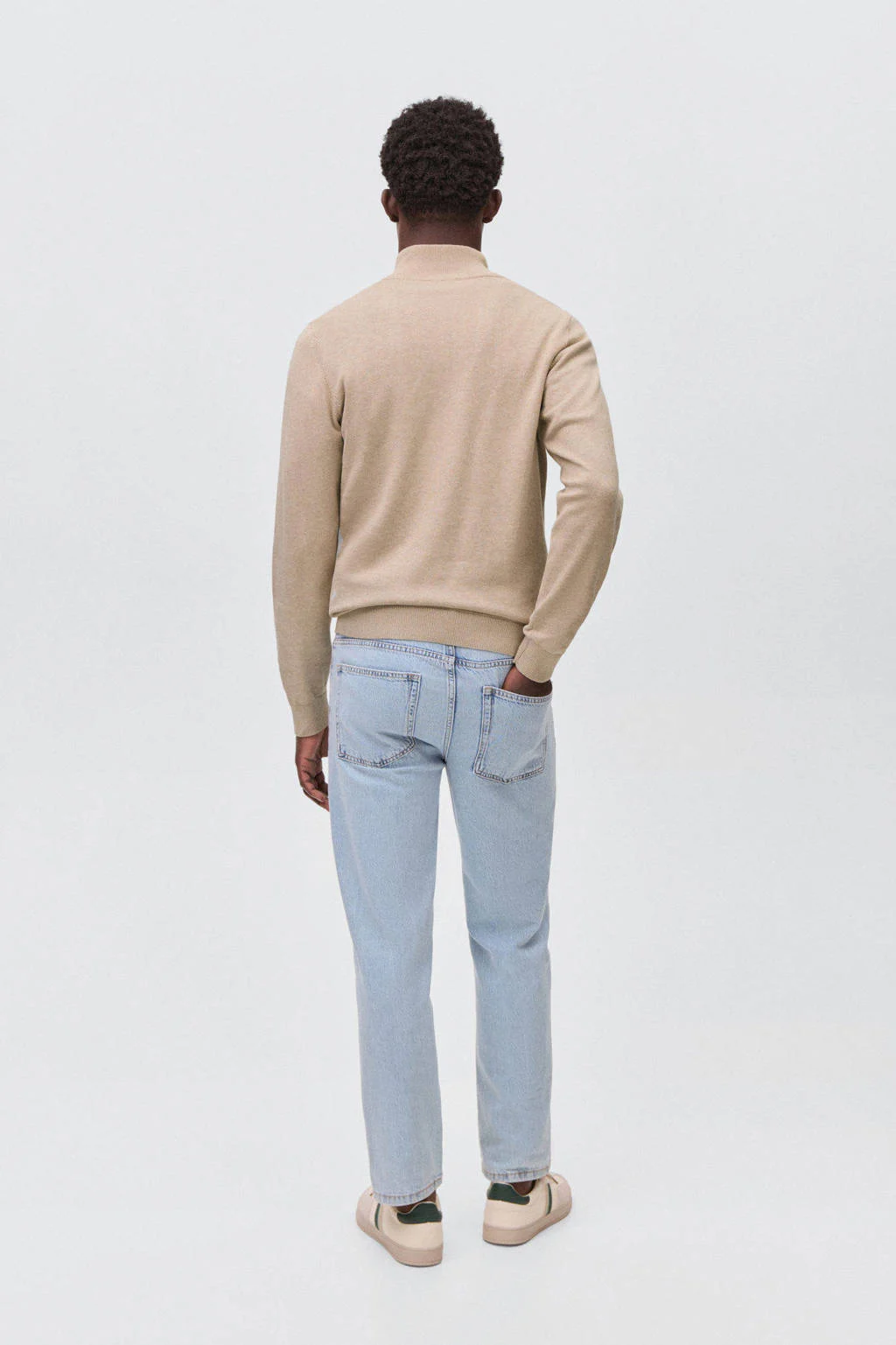 MANGO TEEN trui beige fijn gebreid