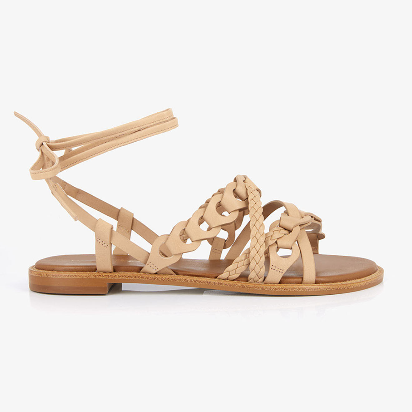 Mellow Yellow Sandales en Cuir Lola nude