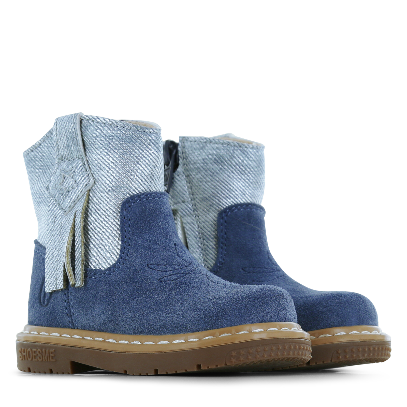 Shoesme blauer Stiefel mit Fransen
