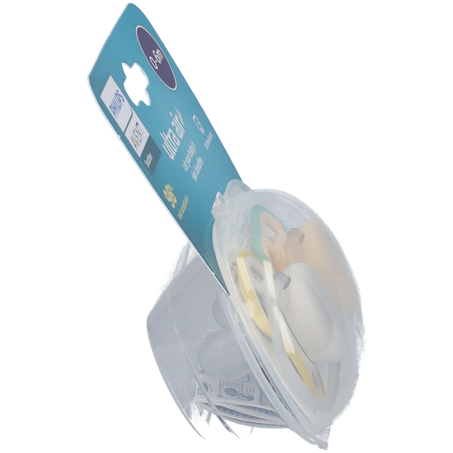PHILIPS Avent Ultra Air Schnuller 0-6 Monate, beige/ grau