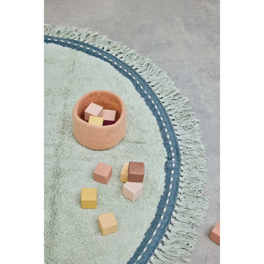 Tapis Petit Kinderteppich Lily mint green Ø 110 cm