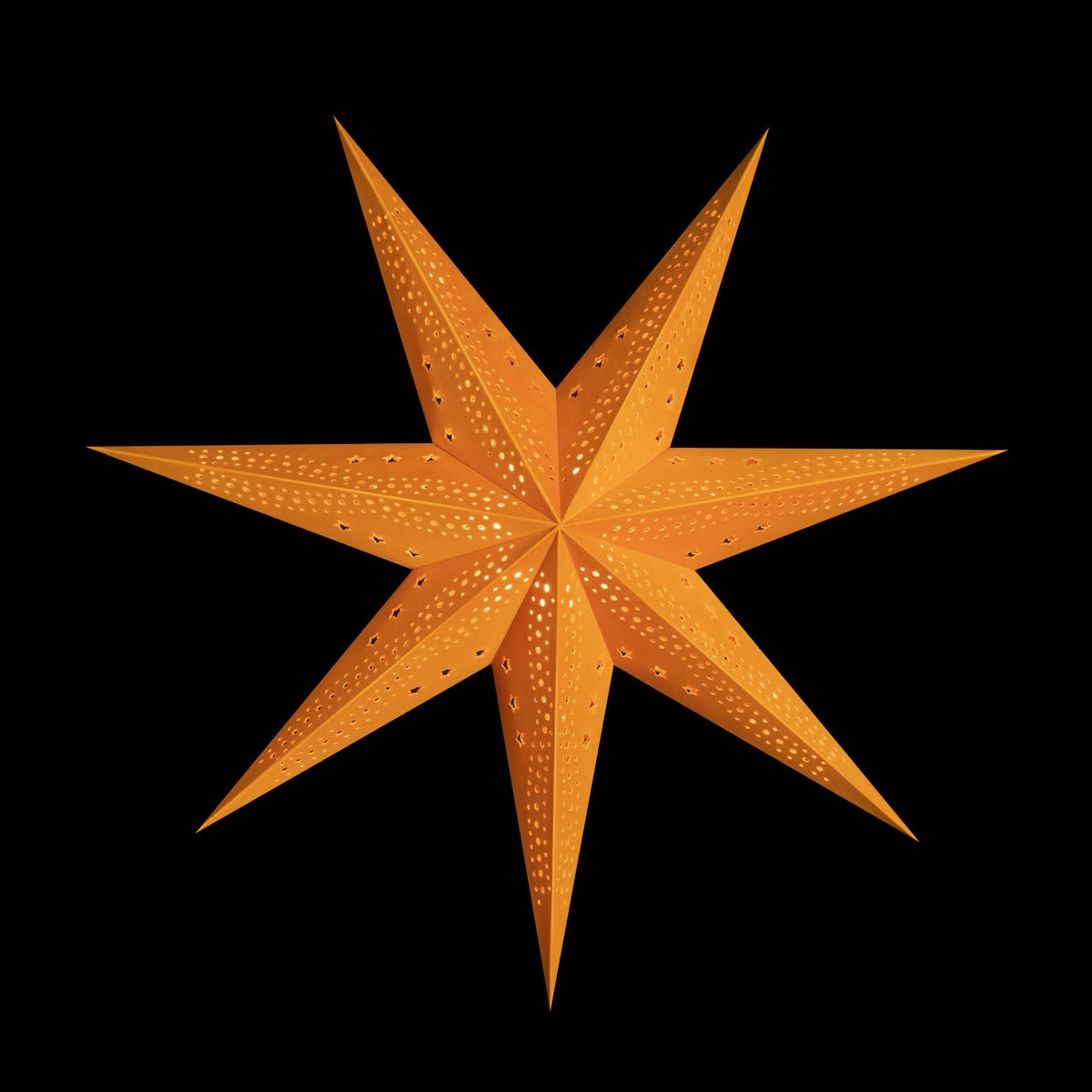 Sterntaler Decoratieve Ster | Papieren Kerstster | Fluweel | Gevouwen Ster | 75cm | Binnen | Gloeilamp | Stekker