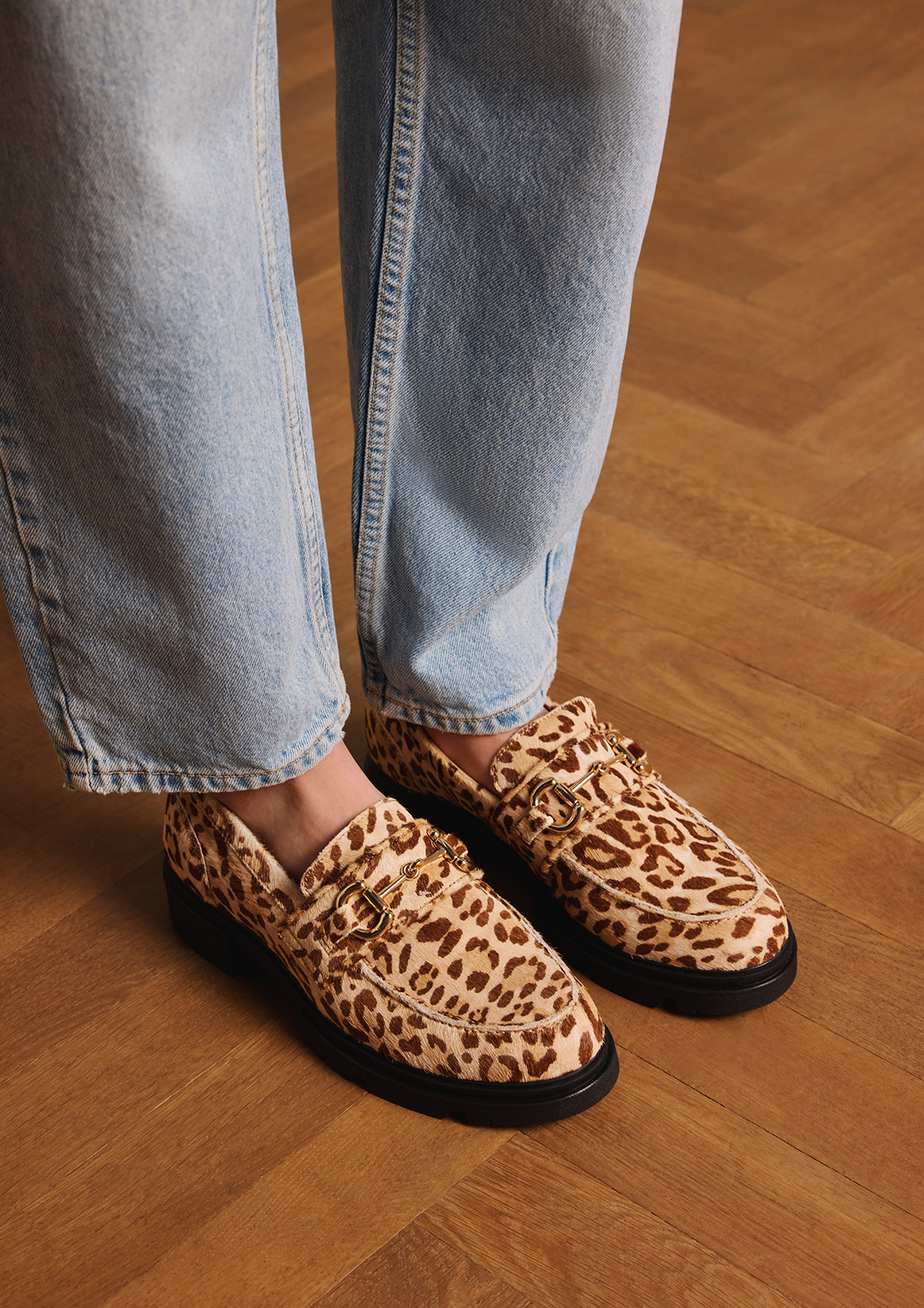 Leopard loafers