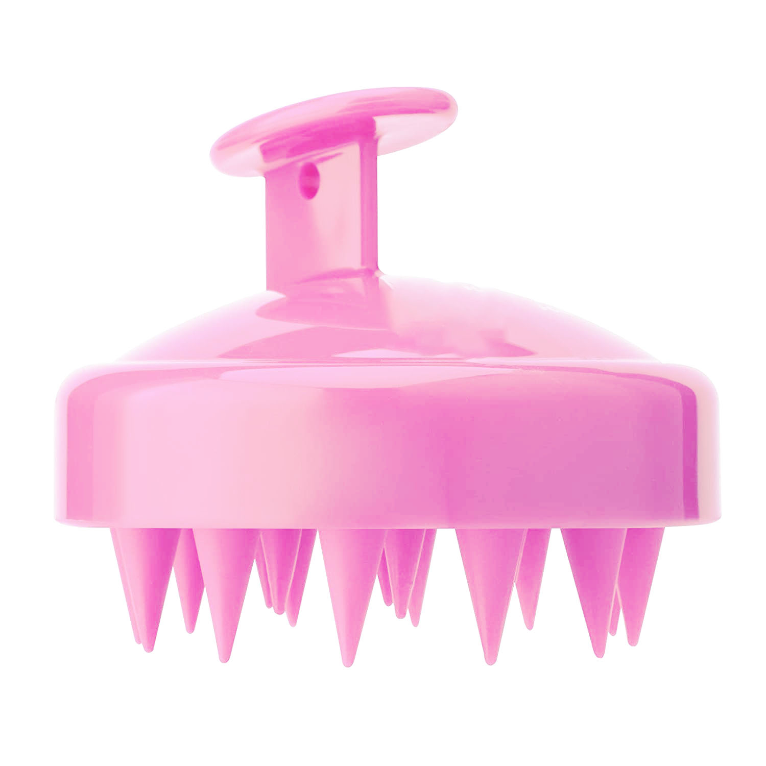 (Ø8cm) Silikon Kopfhaut Massage Bürste Shampoo Scalp Massager - Pink
