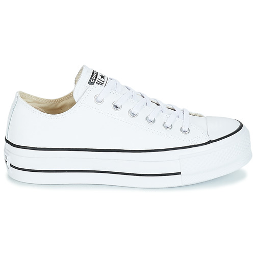 Converse - CHUCK TAYLOR ALL STAR LIFT CLEAN LEATHER OX - Blanc