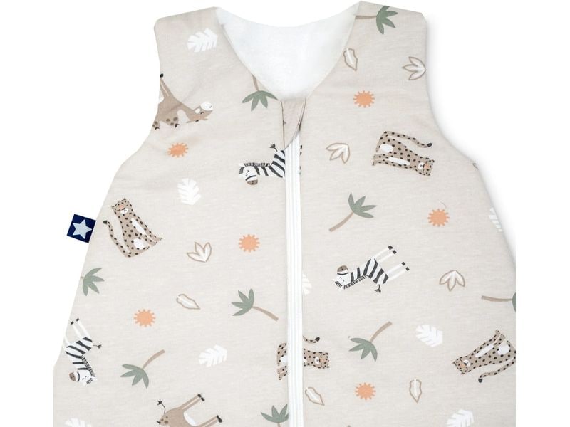 Julius Zöllner Baby-Ganzjahresschlafsack Jersey Savanne Bei Schlafsack mit Reissverschluss für einfaches An- und Ausziehen
