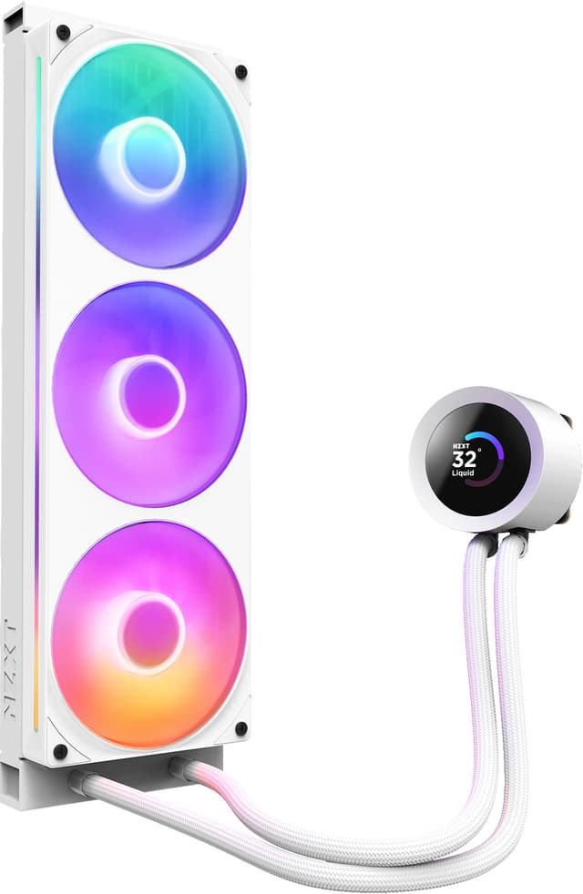 NZXT Kraken Plus 360 RGB AiO-køler (hvid)