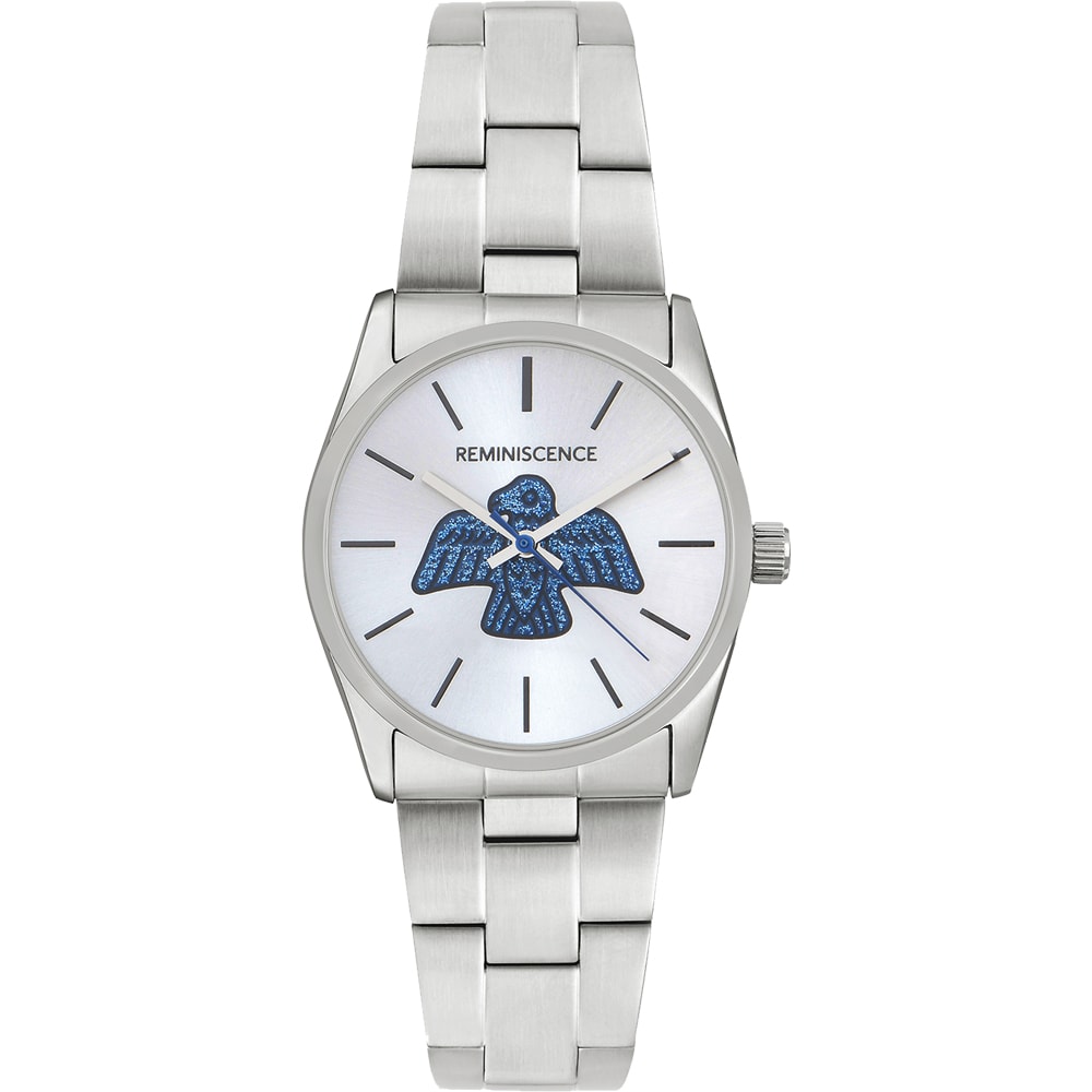 Montre à quartz - Acier inoxydable - Argenté & bleu