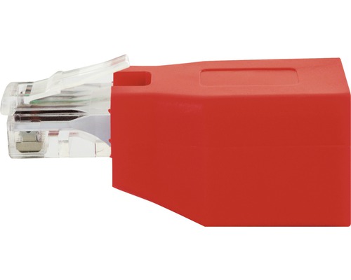 Netwerkadapter crossover CAT 6 1x RJ45-aansluiting 1x RJ45-stekker rood Schwaiger CKR01531