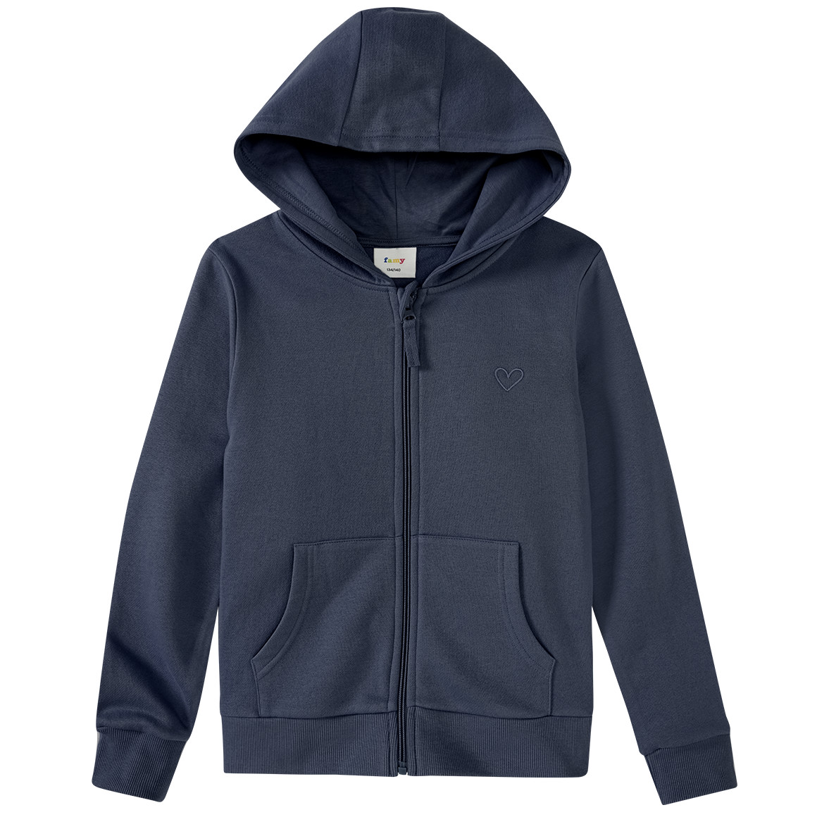 Famy Mädchen Sweatjacke mit Bio-Baumwolle dunkelblau