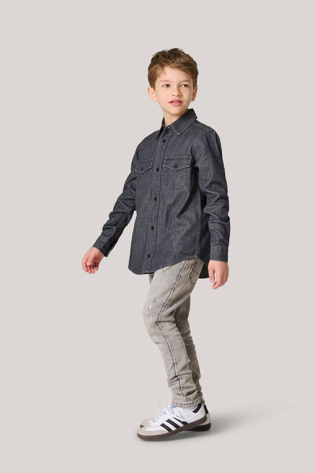 Shoeby denim overhemd grey denim