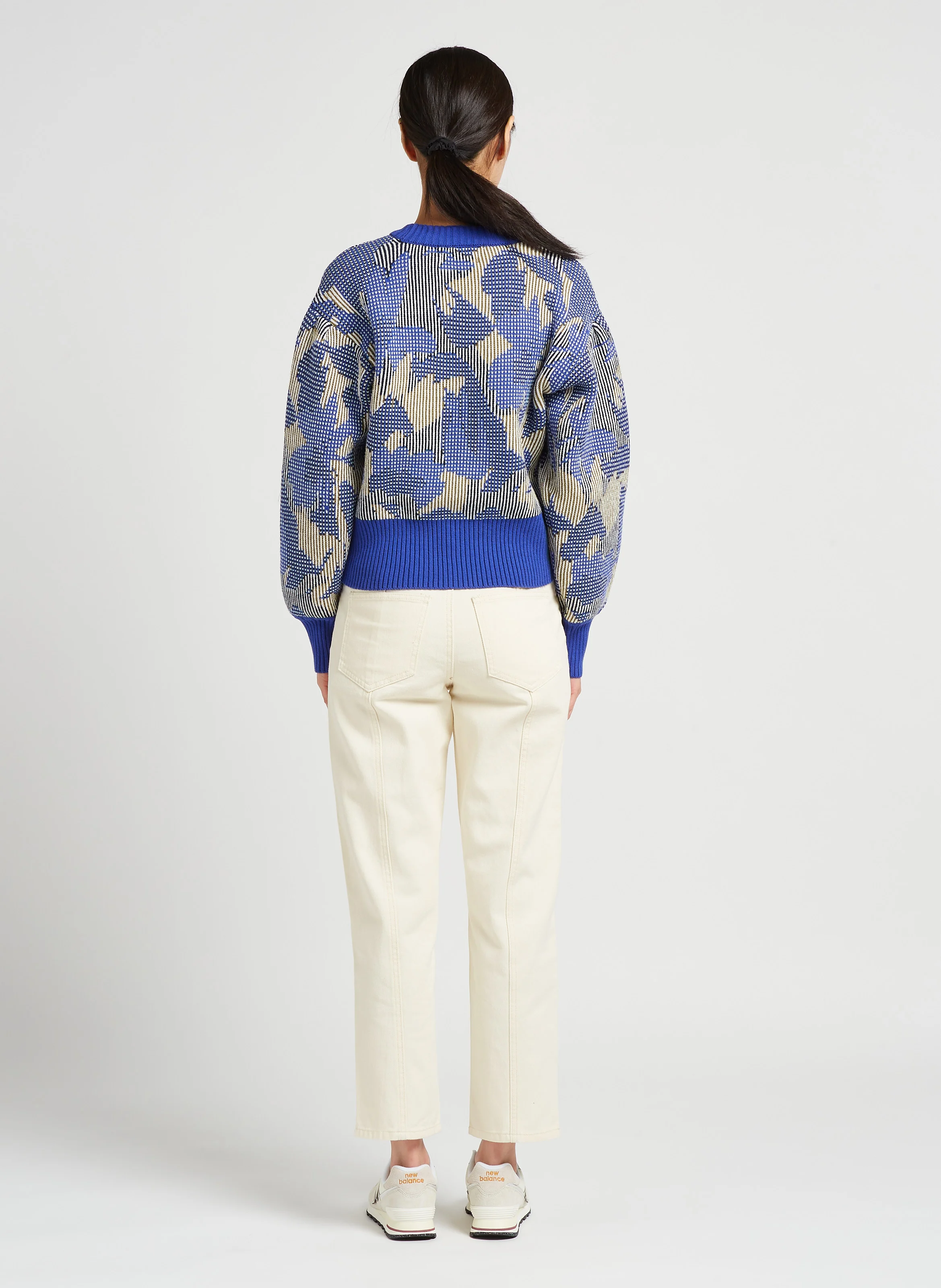 Jean droit en coton| Beige