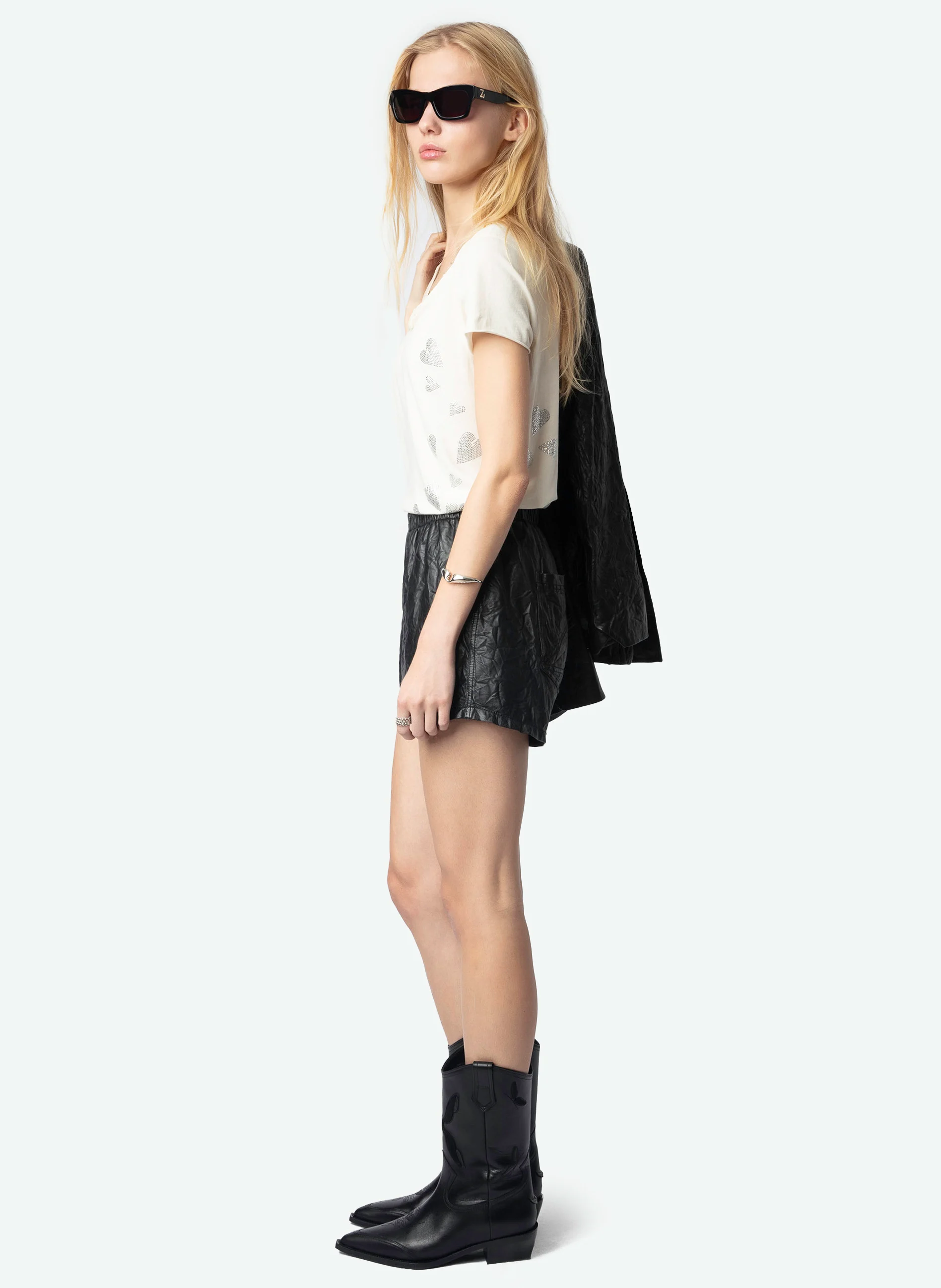 Tee-shirt tunisien brodé en coton | Blanc