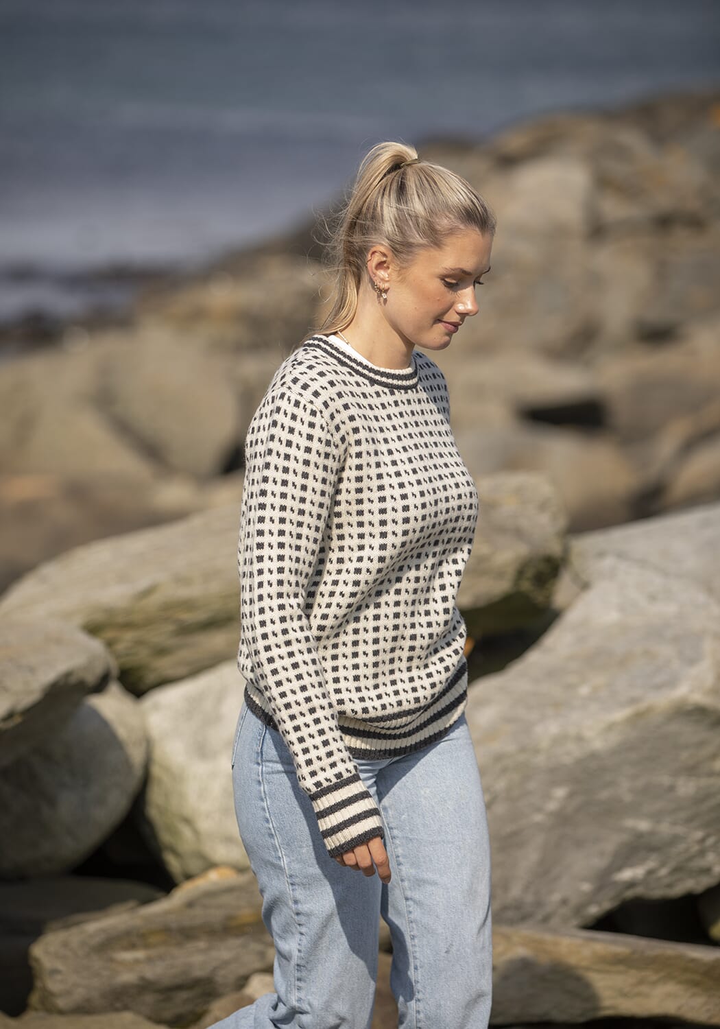 Islender Ullgenser - Naturhvit m/rund hals - Viking Of Norway