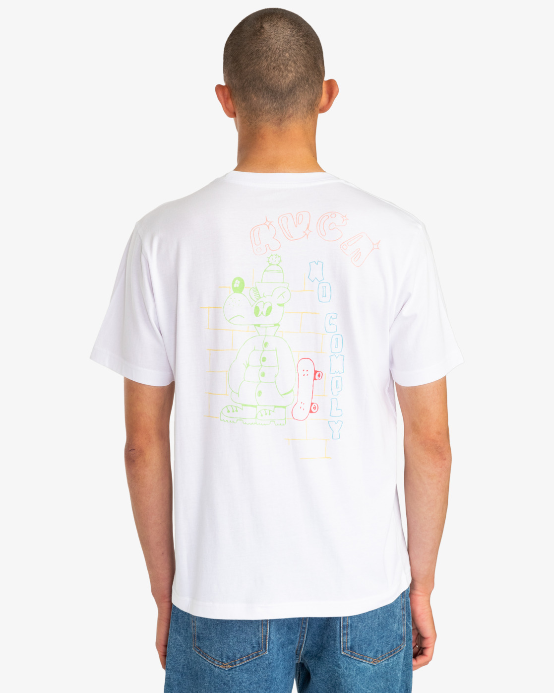 Rvca No Comply Tee White