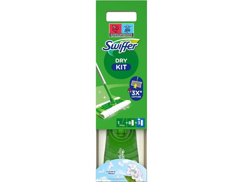Swiffer Wischmopp Starter-Set 12-teilig, Grün Starterset