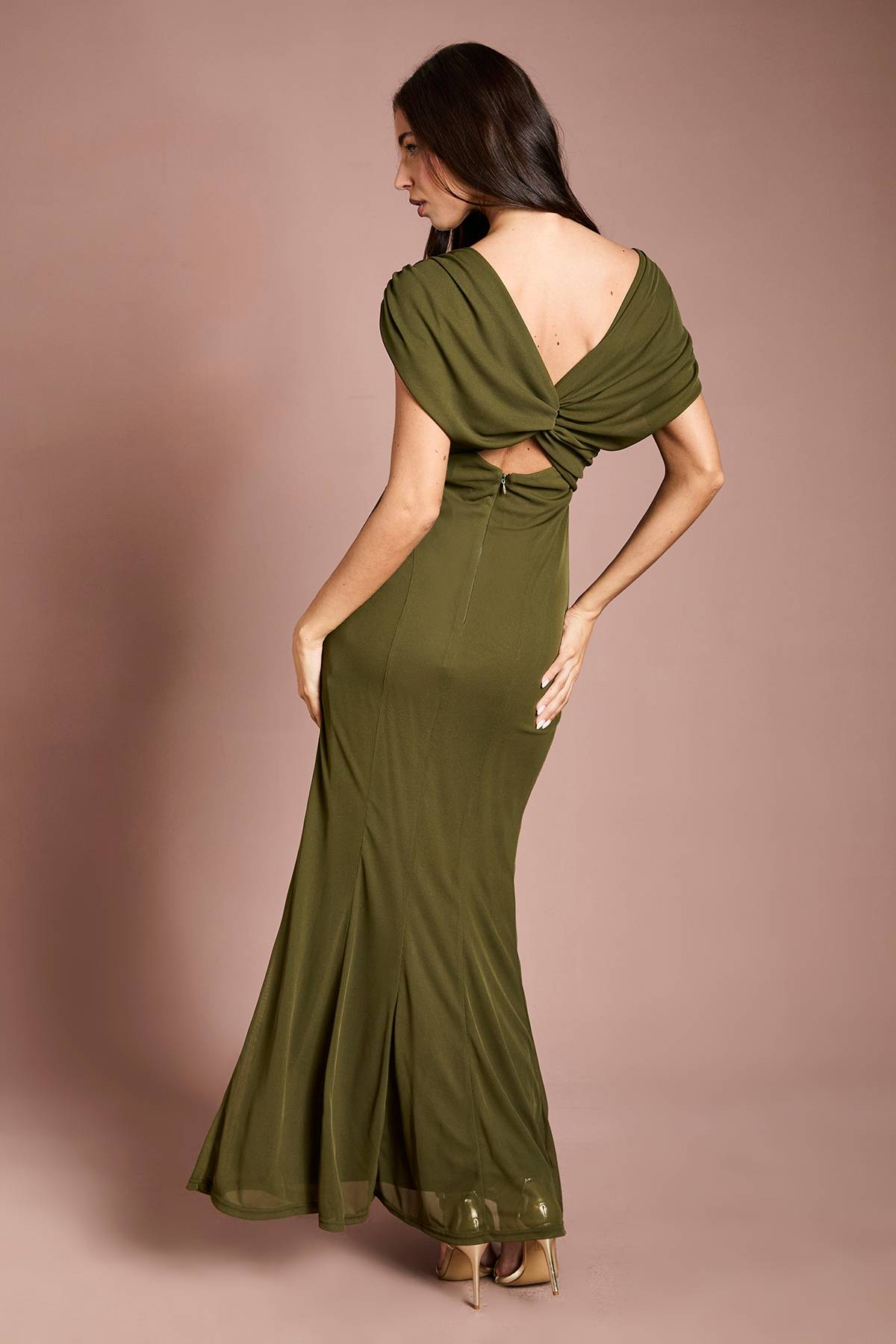 Coast Robe Longue Cache-cœur En Jersey Stretch À Détails Drapés Contour Collective