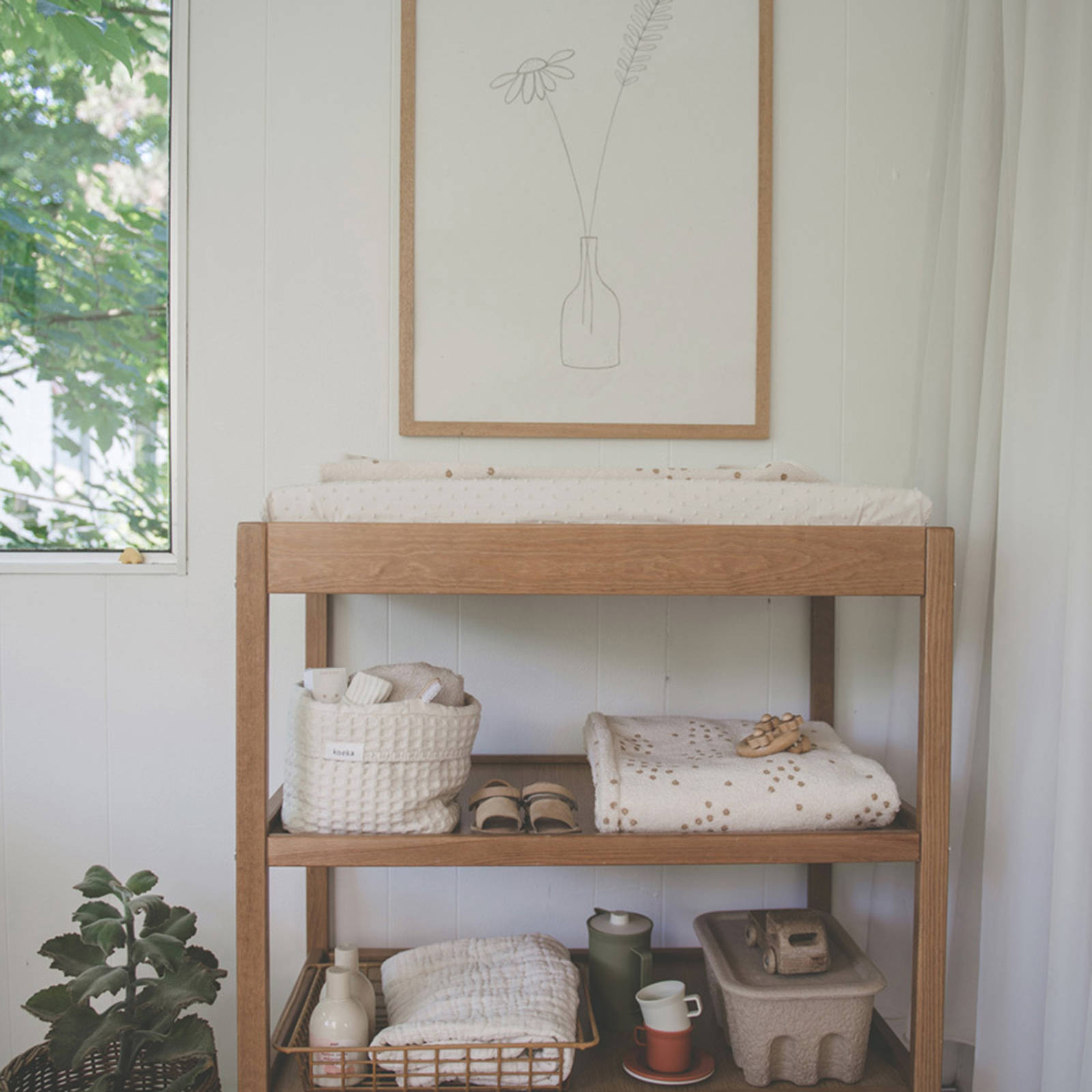 Koeka Antwerp commodemandje wafel/flanel natural