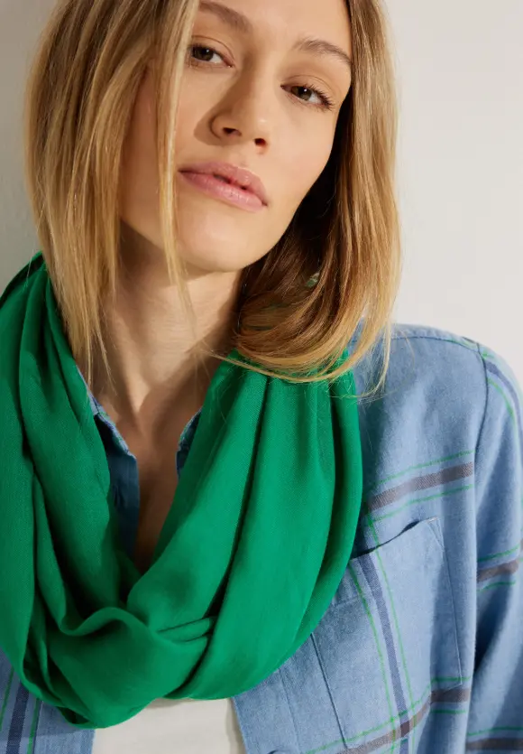 Loopschal in Unifarbe - easy green