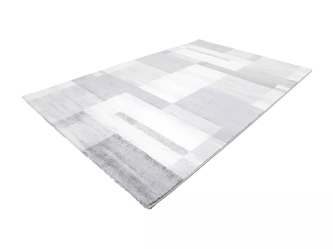 Tapis 230x160cm, design F105G coloris argent - Confort et élégance pour votre intérieur