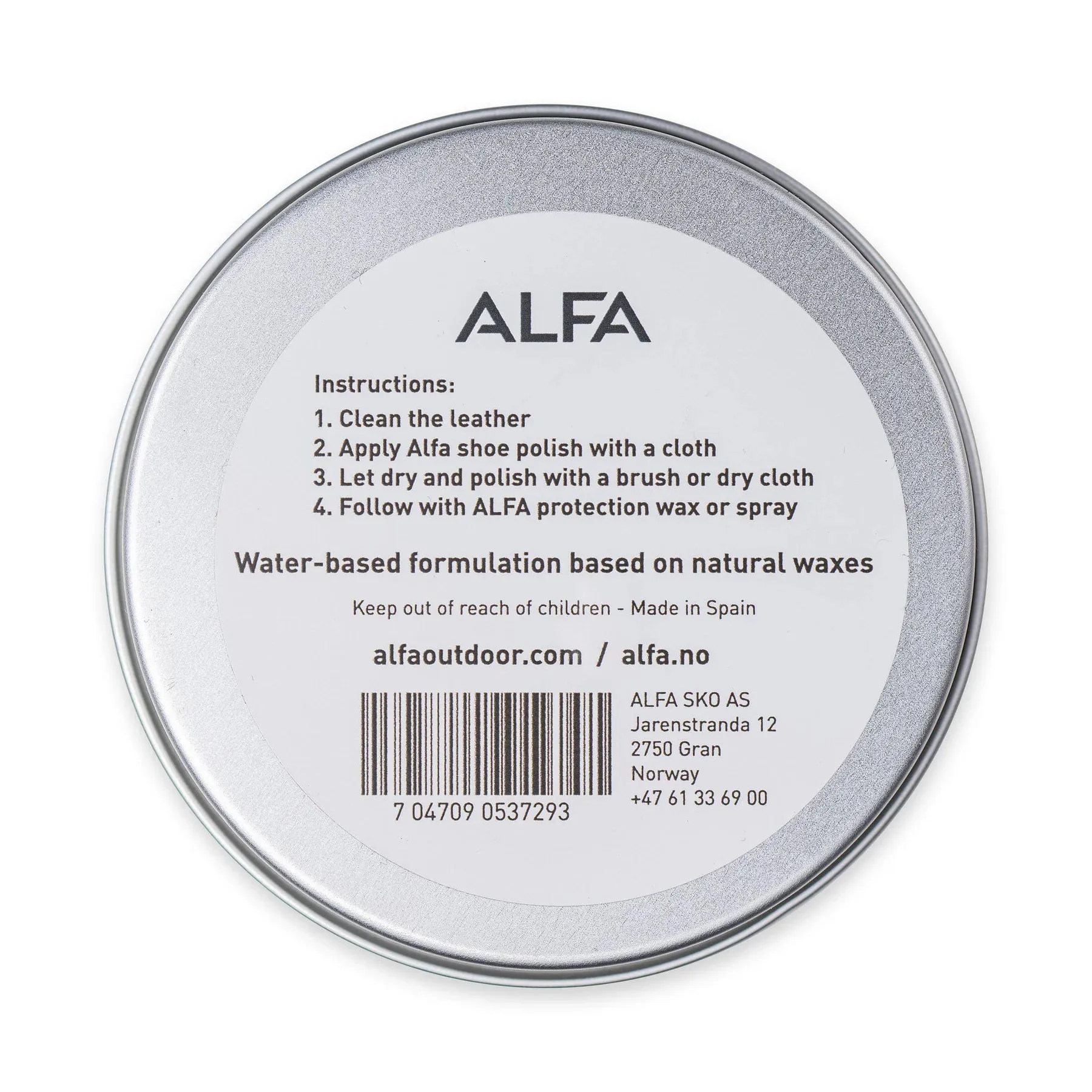 Alfa Alfa Shoe Care Polish Black Skokrem Som Pleier Og Beskytter
