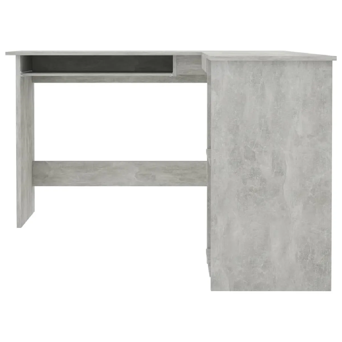 vidaXL Bureau d'angle - Gris béton