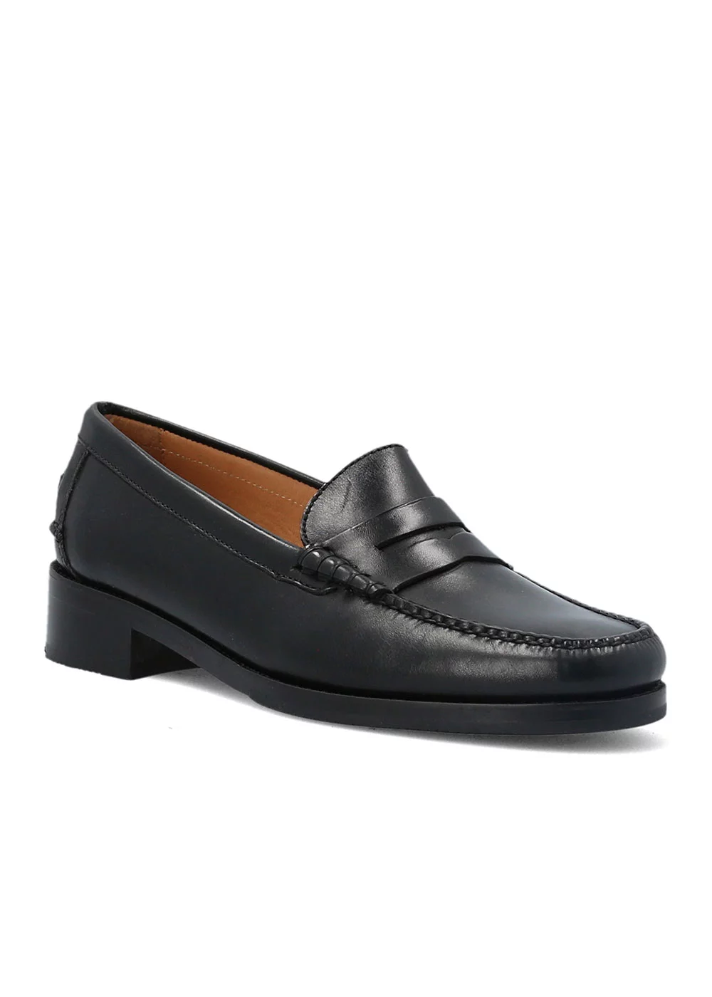 MOCASSIN HEEL MOC CUIR NOIR