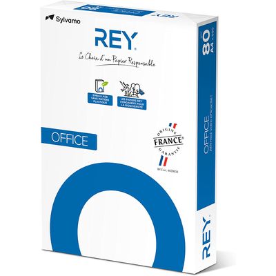 Rey Office - Papier blanc - A4 (210 x 297 mm) - 80 g/m² - Ramette de 500 feuilles