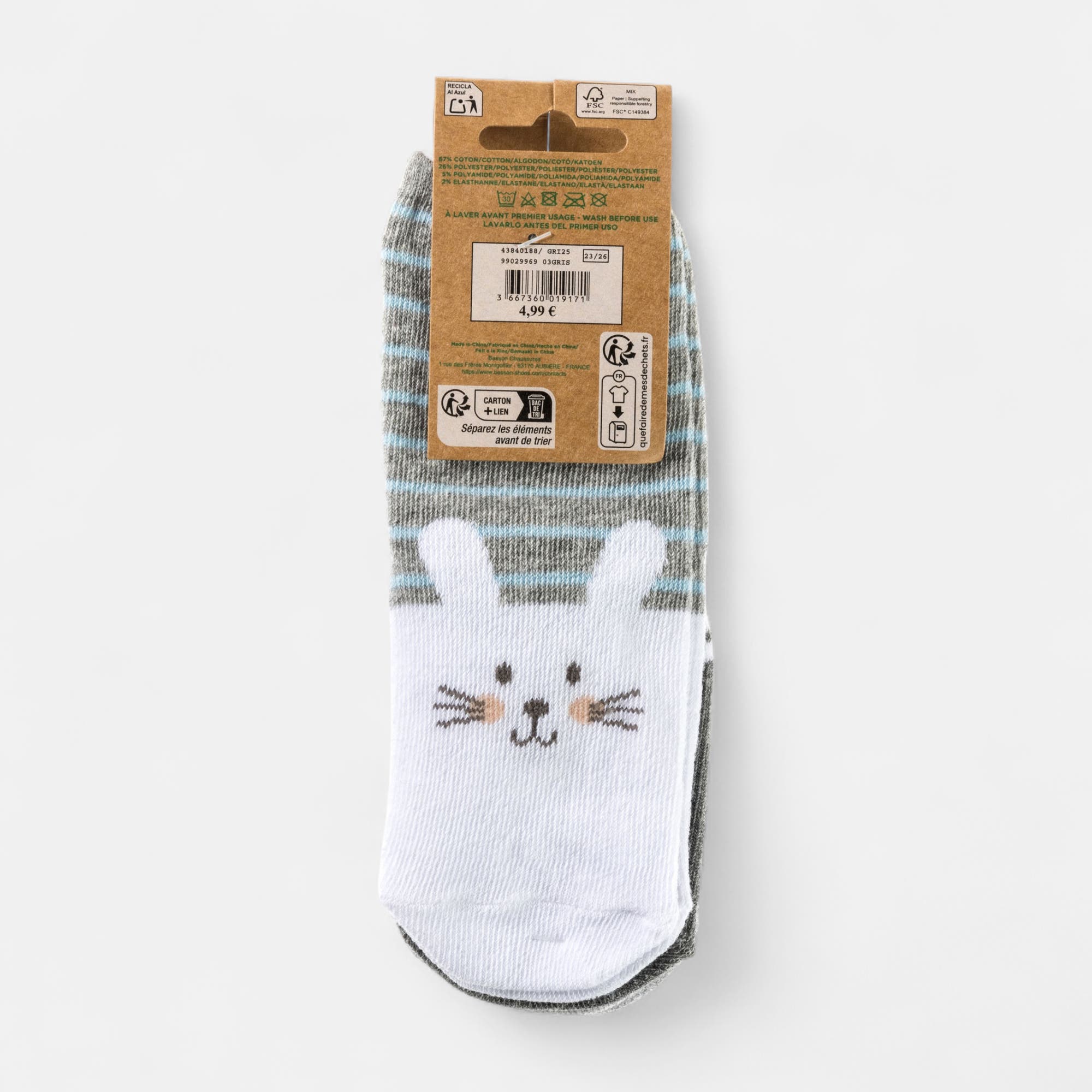Chaussettes Enfant gris
