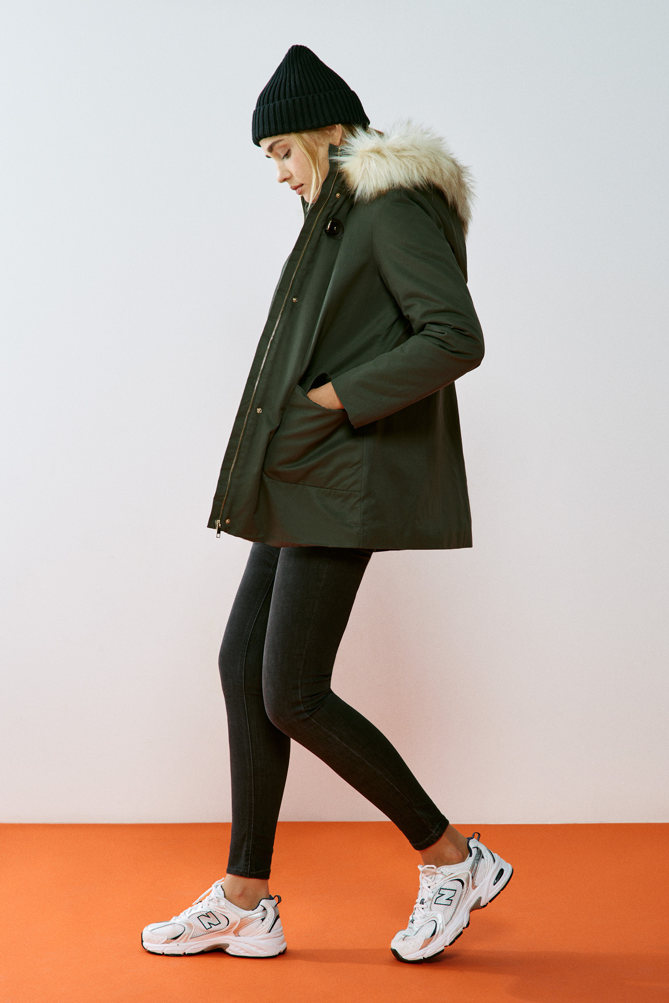 Parka repelente de água Sorona Aura com zíper de metal