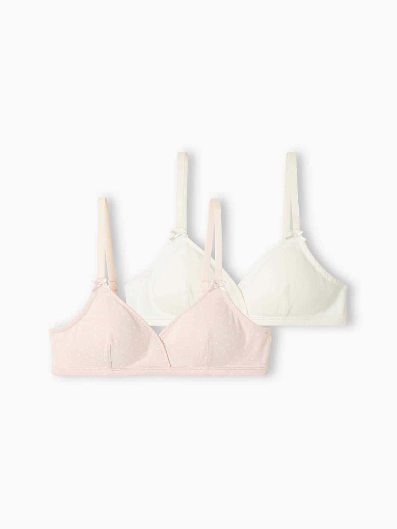 Conjunto de 2 sutiãs cor cru para meninas