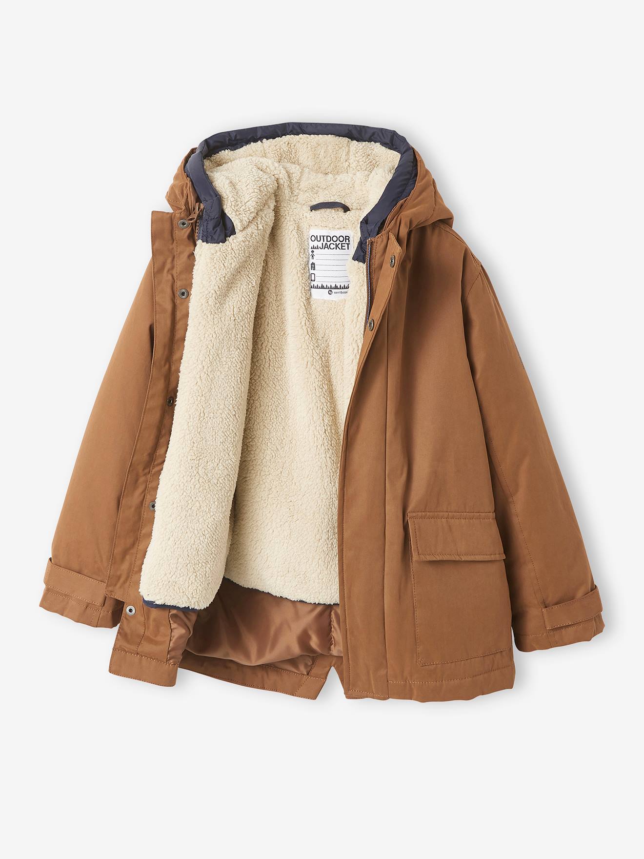 Parka 3 em 1 com jaqueta removível, infantil, azul escuro