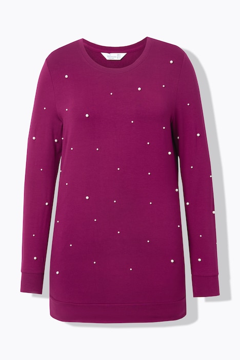 Sweatshirt, Zierperlen, Langarm