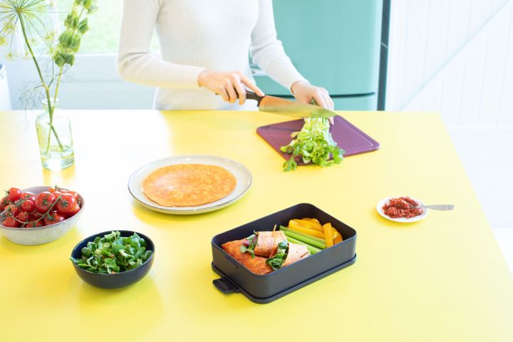 Make & Take Lunchbox, large, kunststof - Dark Grey