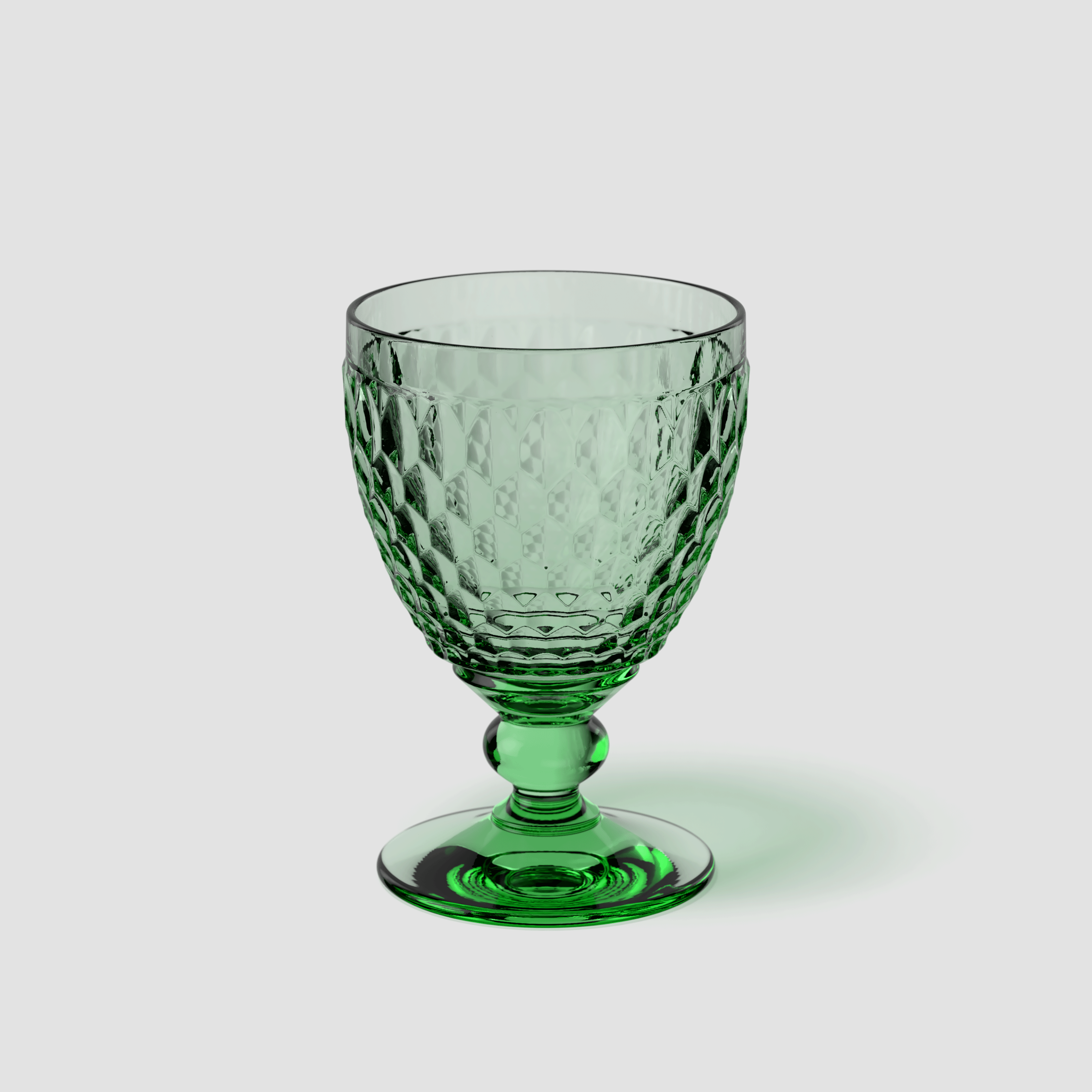 Boston Red wine glass Green, 6.8 oz, crystal glass