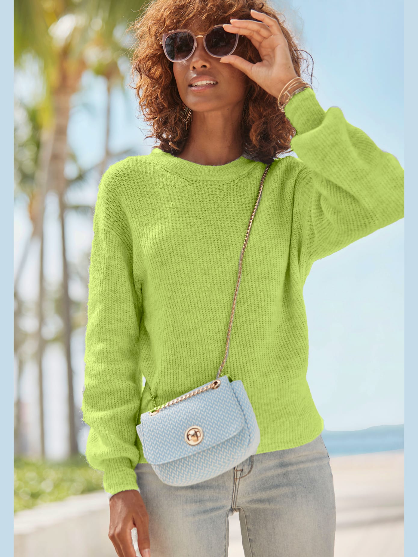 Pull en tricot encolure ronde
