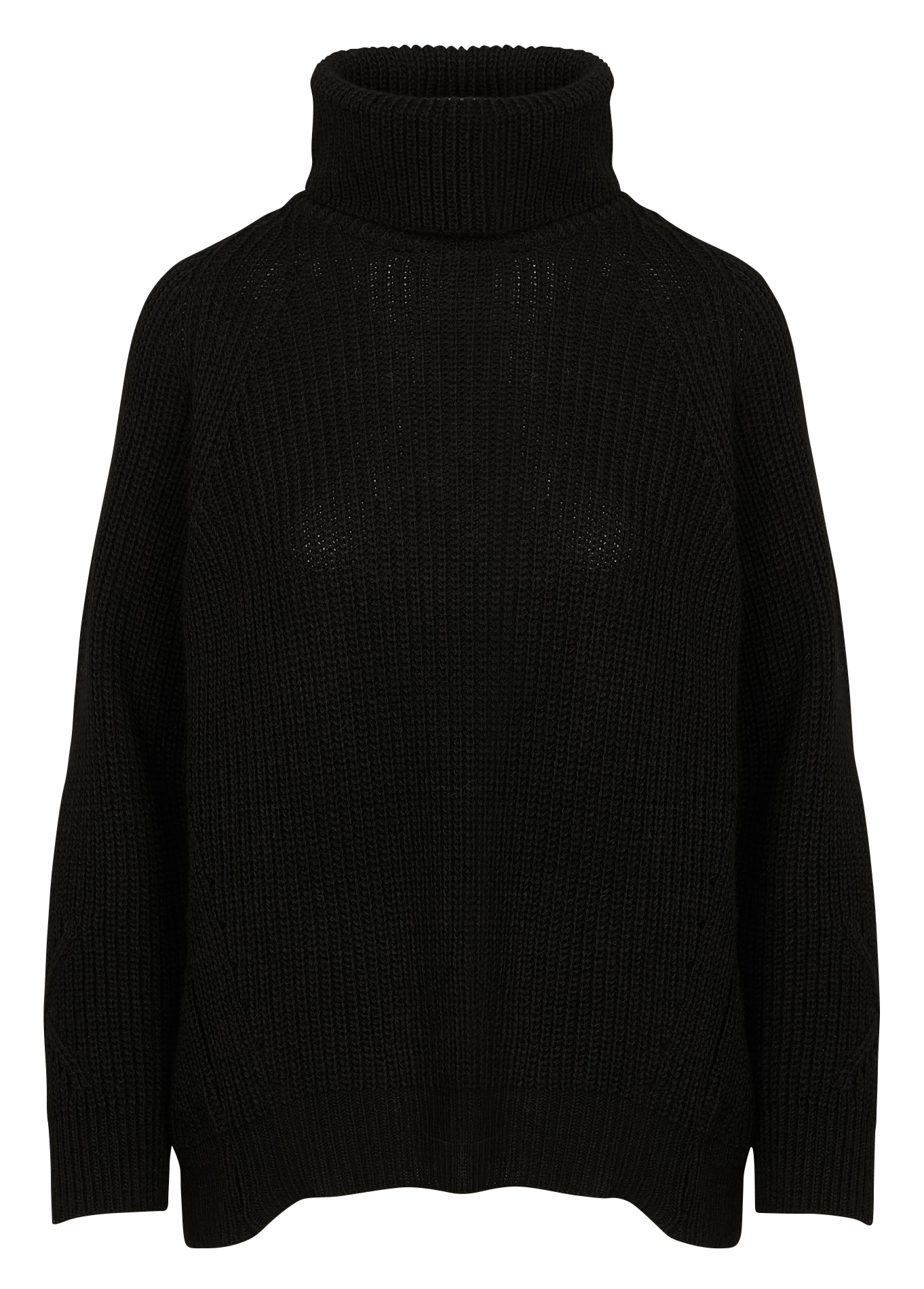 Pull droit en maille | Noir