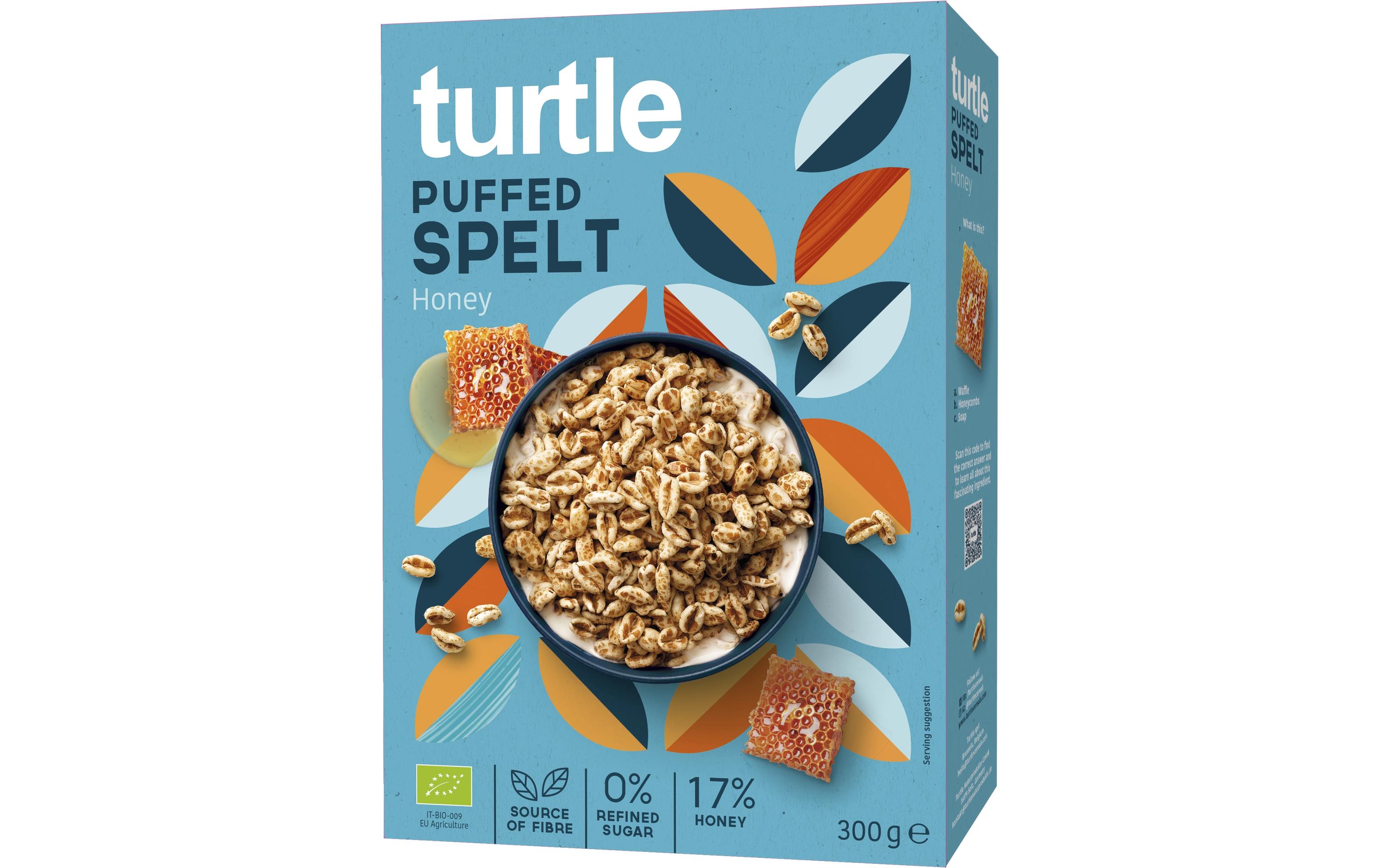 Puffed Spelt Honey 300 gKnuspriger Dinkelgenuss mit feiner Honigsüsse