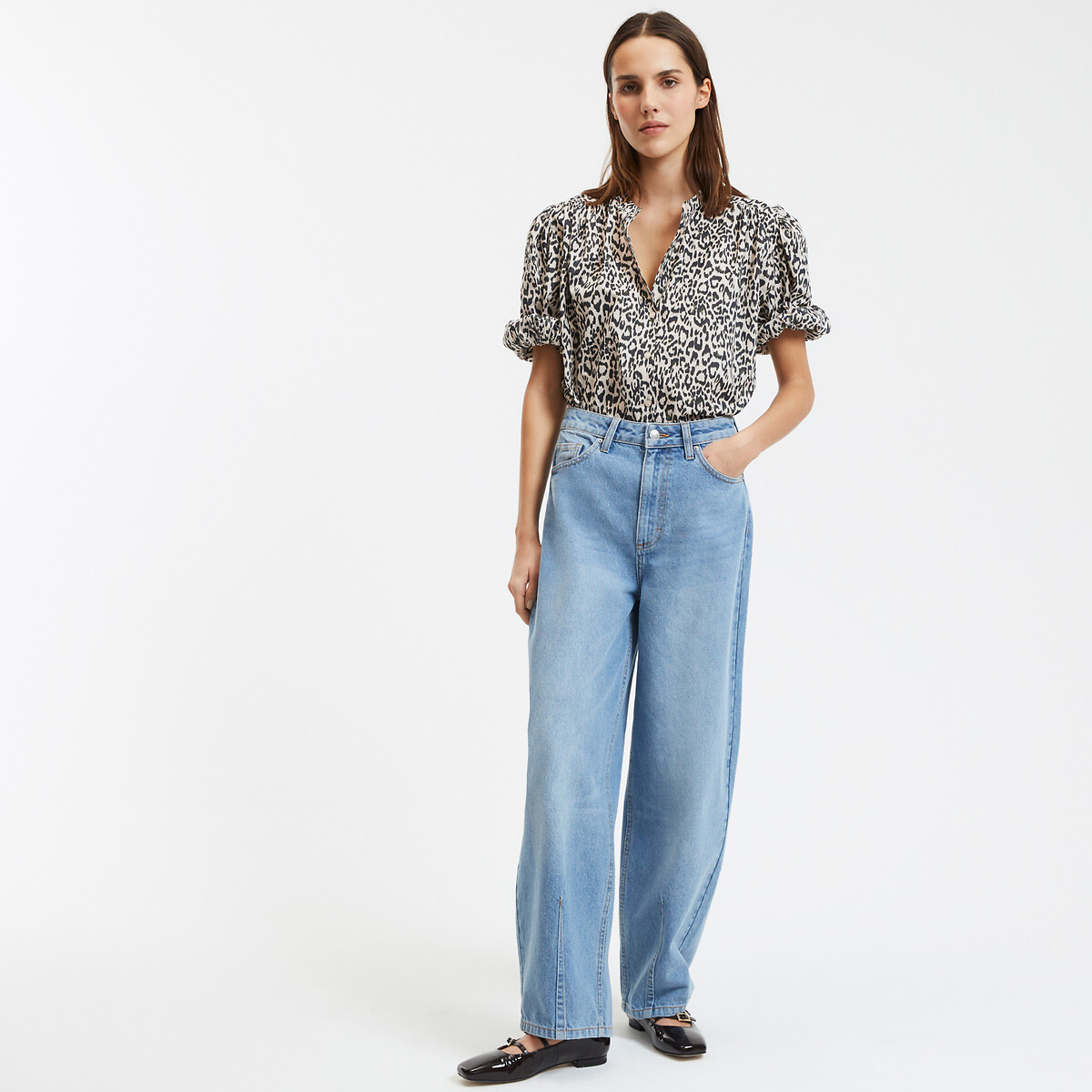 COLEÇÕES LA REDOUTE<br>Loss, afgeronde ballonjeans