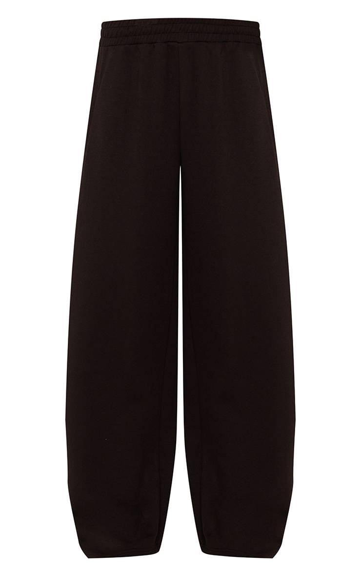 Noir Jogging Jambes Larges En Jersey Interlock