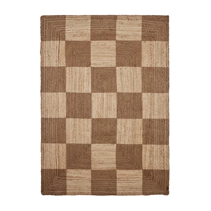 OYOY - Schach-Teppich, 200 x 140 cm, natur