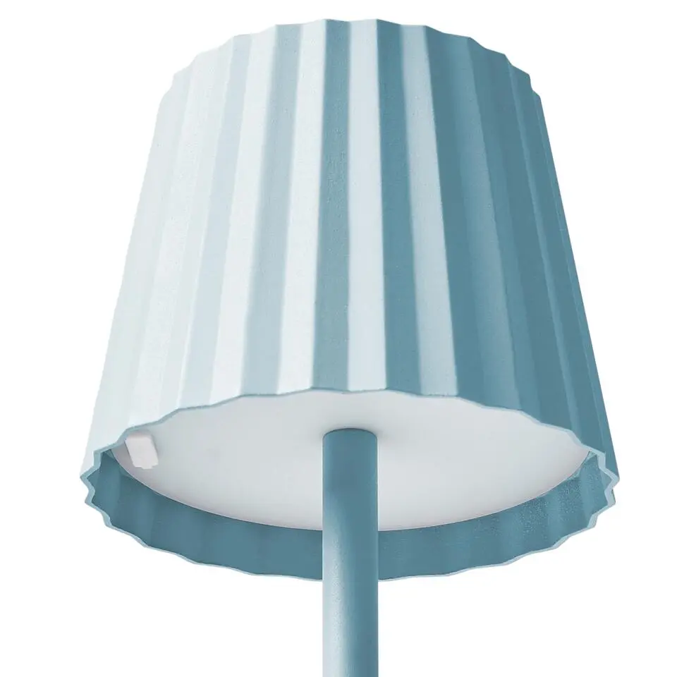 POMBEIRO - Tafellamp - Lichtblauw - Aluminium/IJzer