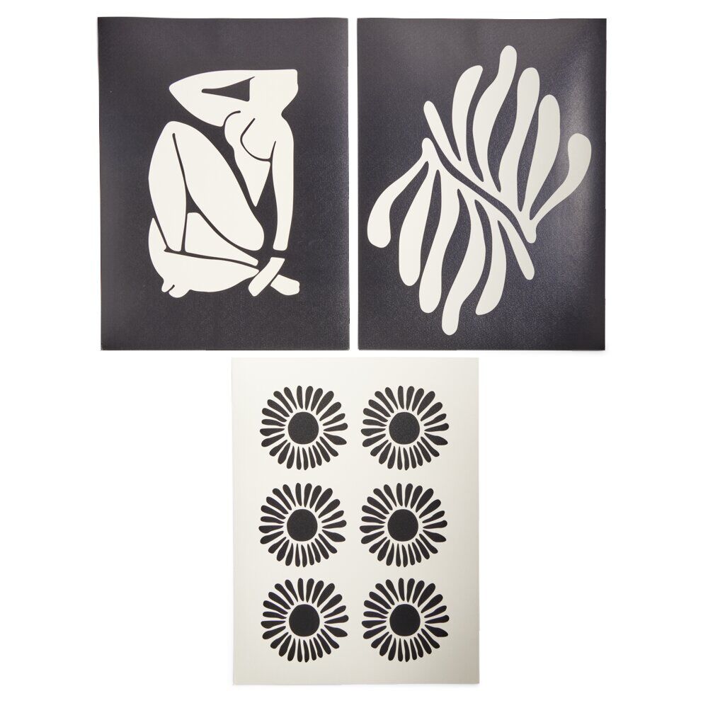Affiche papier noir et beige 30x40cm