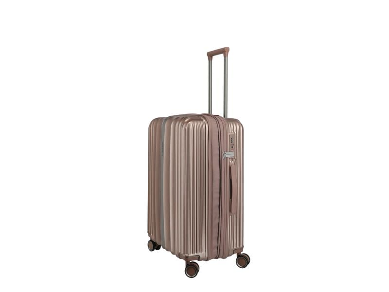travelite Paros Trolley M erweiterbar, 63 l, Braun Reisekoffer