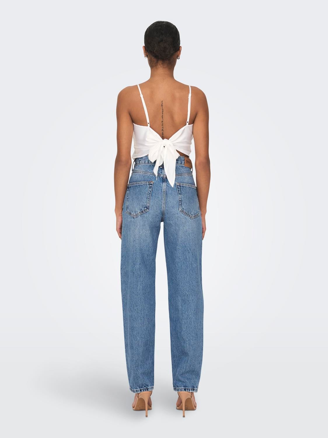 ONLROBYN Hohe Taille Gerade geschnitten Jeans Medium Blue Denim